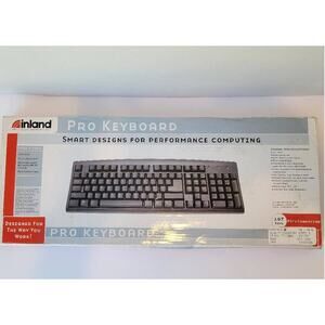 INLAND Pro wired keyboard PS2 compatible (NEW IN BOX)